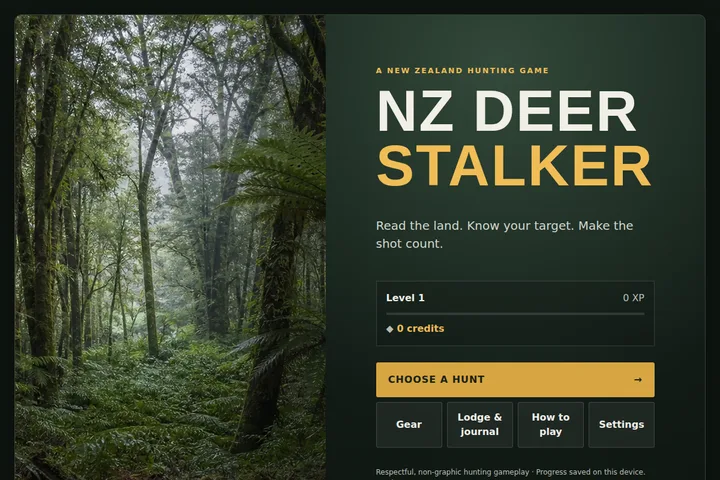 Screenshot of NZ Deer Stalker