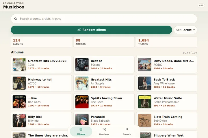 Screenshot of Musicbox