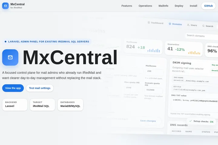 Screenshot of MxCentral